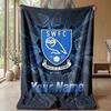 Sheffield Wednesday FC Custom Name Text Flannel Blanket Soccer Logo Personalized Fleece Throw Blanket Special Gift For Sofa Bedroom Home
