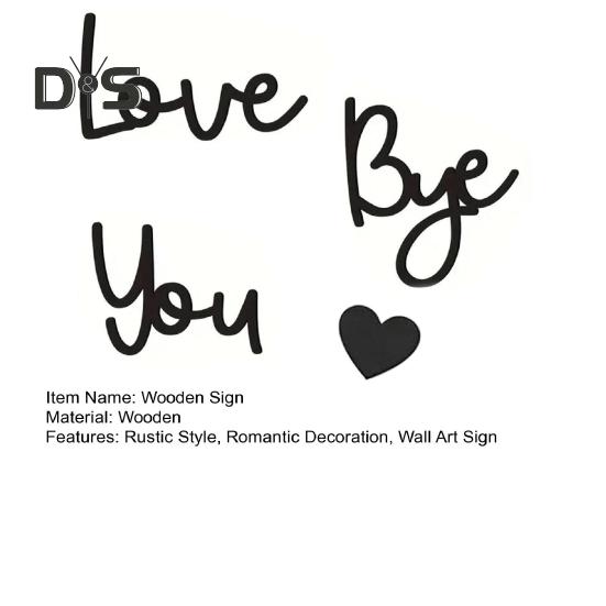 Väggkonst Träskylt Älskar dig Hejdå Skriptskylt Ovanför Dörr Entrédekor Skylt för Hemingång Vägg Alla hjärtans dagsdekoration