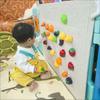 Children's Felt Fruit Picking Playset - Interactive Toy with Cuttable Fruits & Playful Backboard