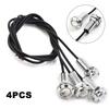 4Pcs 12V Marine Boat Transom LED Stern Light Round LED Tail Lamp Silver Waterproof Underwater Runner  Side Marker Lights Blue