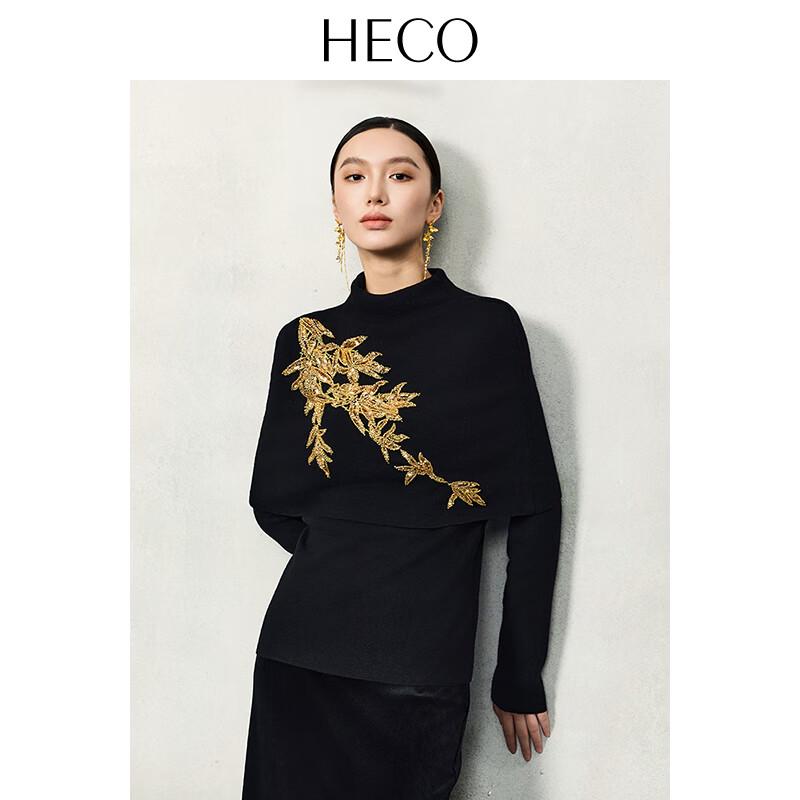 HECO Women's New Chinese Style Bamboo Embroidered Knit Sweater