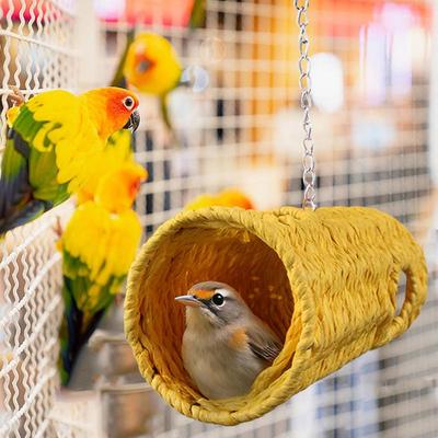 בתי קינון לציפורים לחוץ בית ציפורים עם חורים כלוב קלוע אביזרים בתי גידול תלוי מנהרה לתוכי קוקטייל תוכי ננסי