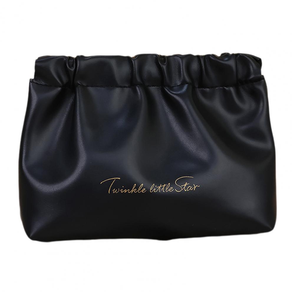 

16.5*12.5cm Makeup Bag Waterproof Cosmetic Storage Pouch No Zipper Self-Closing Travel Organizer Brushes Lipstick Business Trips