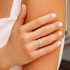 White Gemstone Rings Silver Color Metal Finger Wedding Jewelry Band for Women Engagement Ring