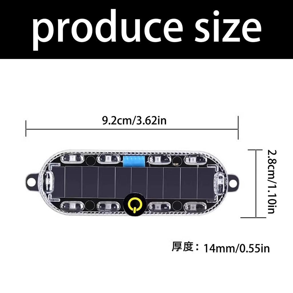 LED Solar Power Car Warning Light Night Security Sign Alarm Caution Lamp Flashing Lamp for Car Motorcycle