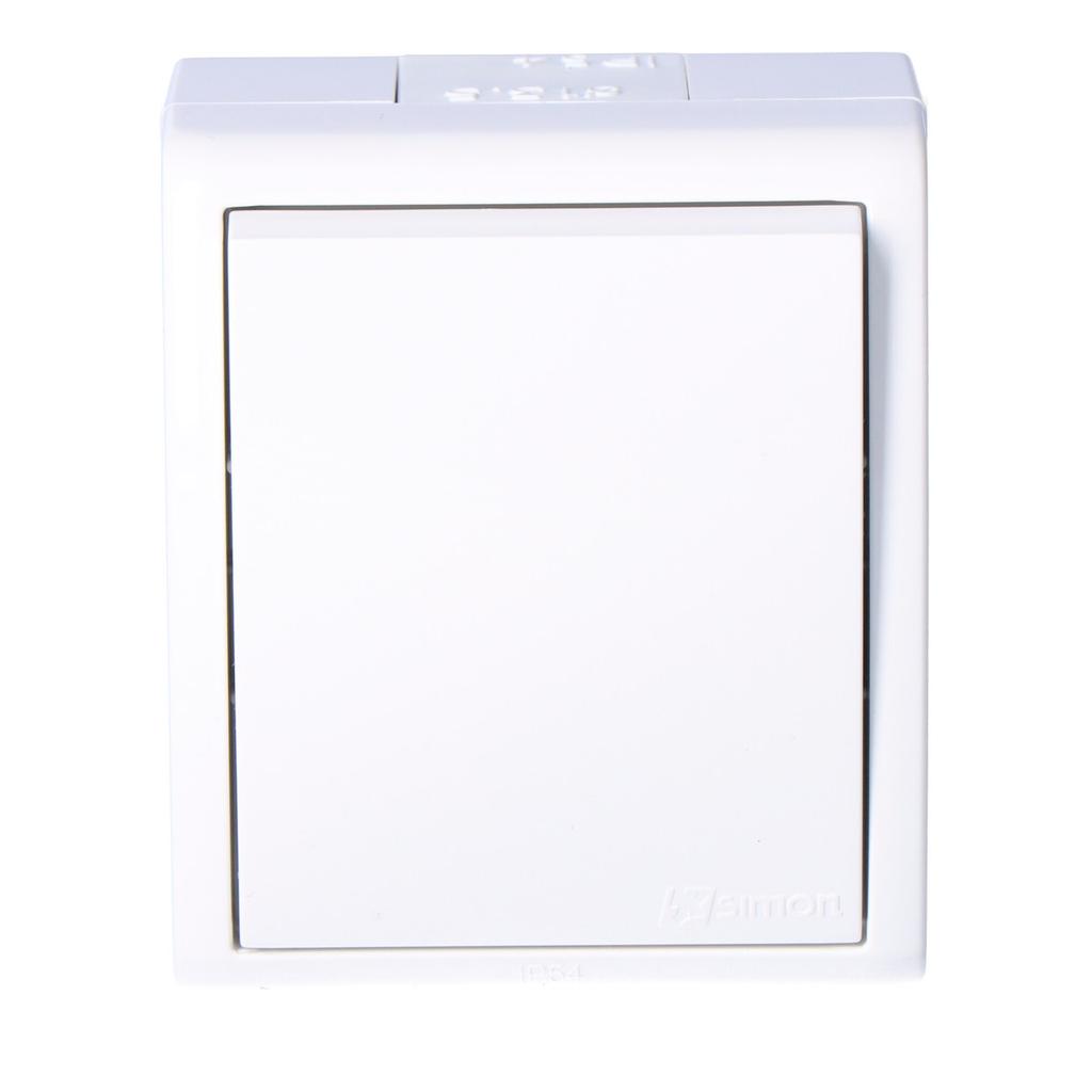 Single-pole surface-mounted switch IP54 AQW1/11, white Aquarius