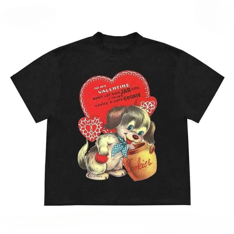 

Online Celebrity Women s Cotton T-shirt Tee Casuai Short Sleeve Crewneck Top Fashion Streetwear Autumn Shirt Graphic T Shirts S