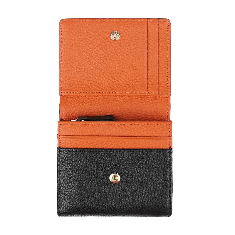 

[imeetu] wallet bifold wallet ladies genuine leather RFID Skimming prevention L-shaped zipper mini wallet travel wallet compact card case coin purse