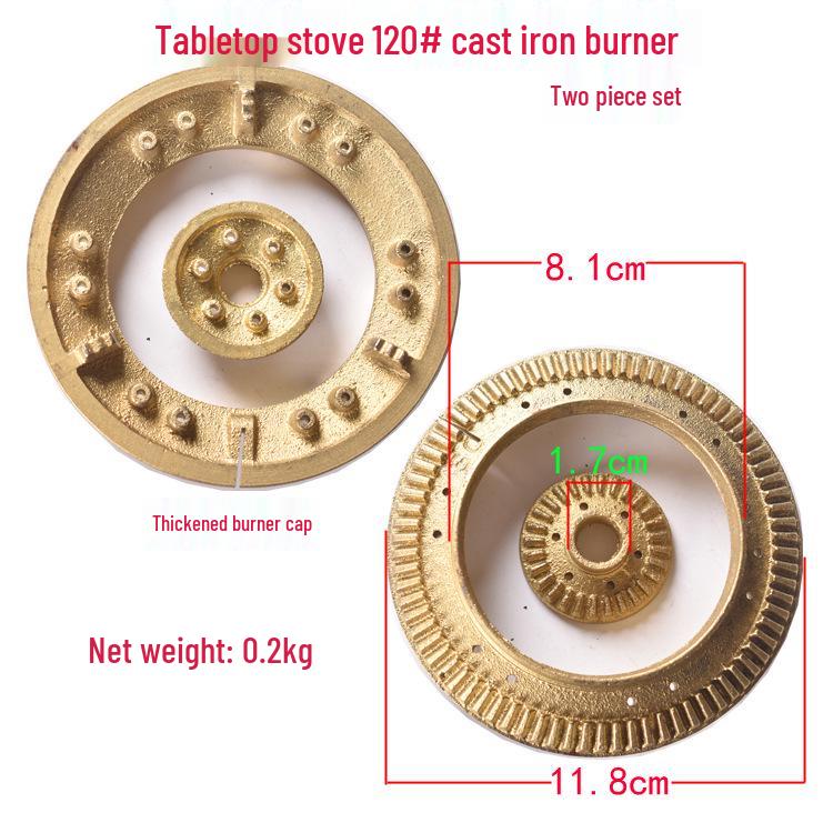 Gas Stove Cast Iron Burner Head Flame Spreader and Cap Set