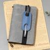 Creative PU Leather Pen Clip Holder Elastic Band Design Portable Pen Organizer for Notebook Diary Work Travel Use