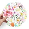 Lily Flower Travel Stickers: 50 Waterproof Cartoon Plant Designs for Suitcase & Laptop Decoration