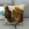 Autumn Animals: Dogs, Squirrels, Wolves, Raccoons Digital Printing Short Plush Pillow Covers For Car Sofa Office Cushion Cover