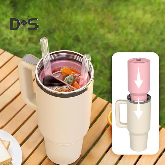Silikonová vložka na šálky Separátor 2 v 1 pro 2 nápoje v 1 šálku Silikonový oddělovač potravinářské kvality Kompatibilní s 40 oz šálky Opakovaně použitelný oddělovač nápojů