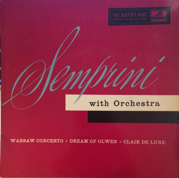 

7-дюймовая пластинка ALBERTO SEMPRINI E LA SUA ORCHESTRA Варшавский концерт 7EG8371 His Masters Vo 1958 Великобритания Классика Б/у