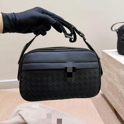 Hand-woven Messenger Bag Men's Small Backpack Microfiber Leather Soft Leather Mobile Phone Bag, New Men's Bag Boys and Girls Bag