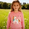 European & American Cross-Border Girls' Embroidered Long-Sleeve Autumn Sweatshirt