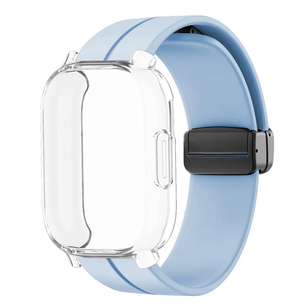 Magnetisches Silikonarmband + Hülle für Xiaomi Redmi Watch 5 Active Lite Smartwatch Armband und Hülle für Redmi Watch 5 Active Lite