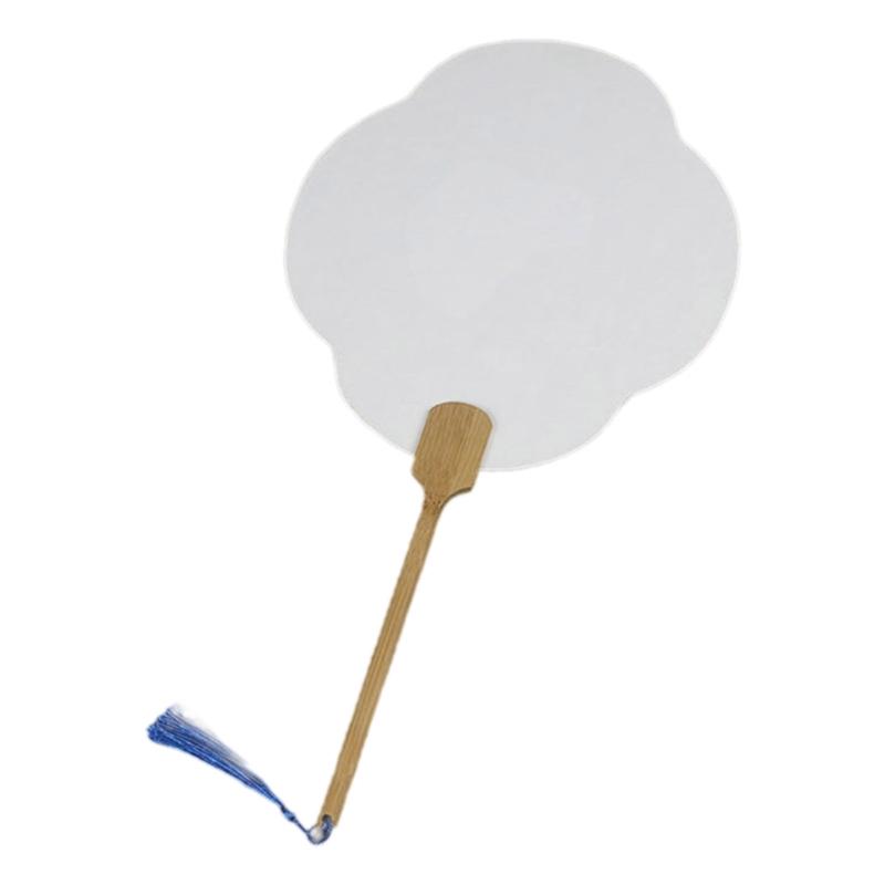 Blank Rice Paper Fan Round Fan Paper Hand Fan Wedding Fan Decorative Painting Fan Blank Fan Kids