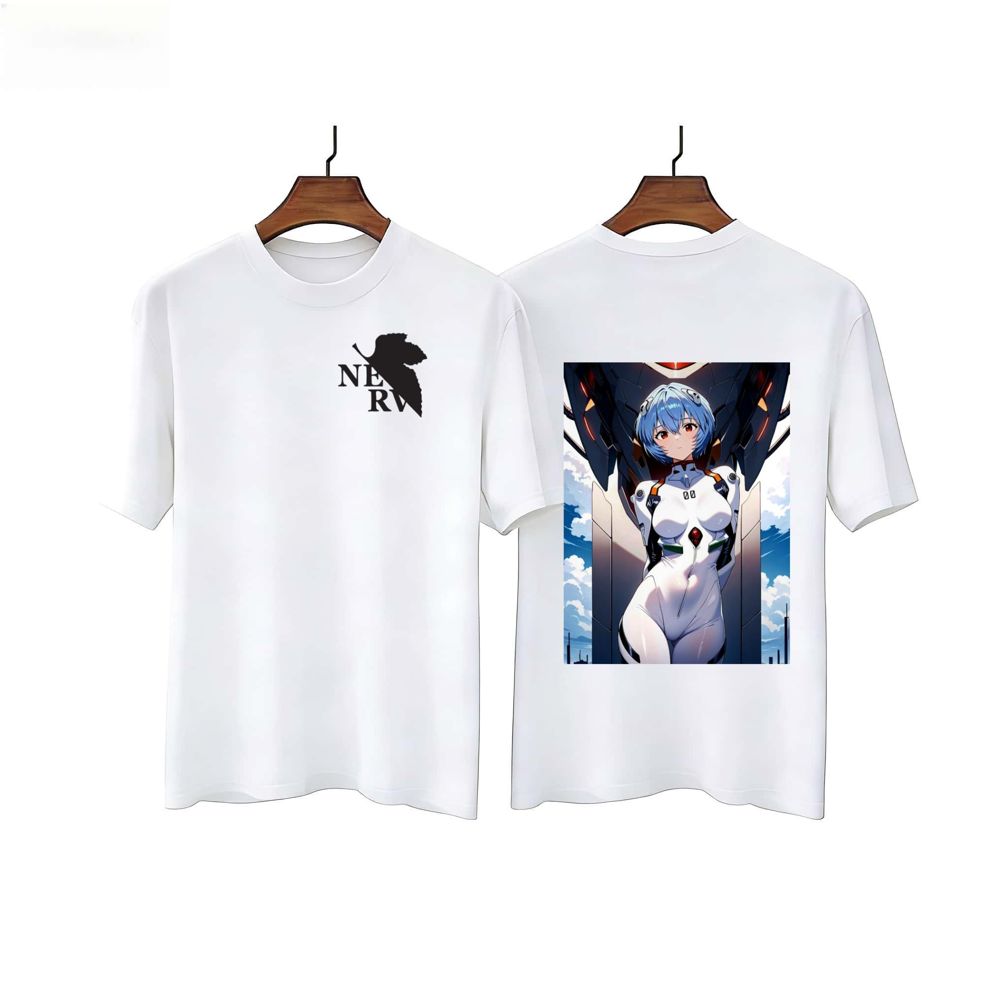 

Retro Neon Genesis Evangelion Anime Ayanami Printed Tshirt Unisexs and Womens Tshirt Unisexs Top Sports Tshirt 2026 Summer Tee S