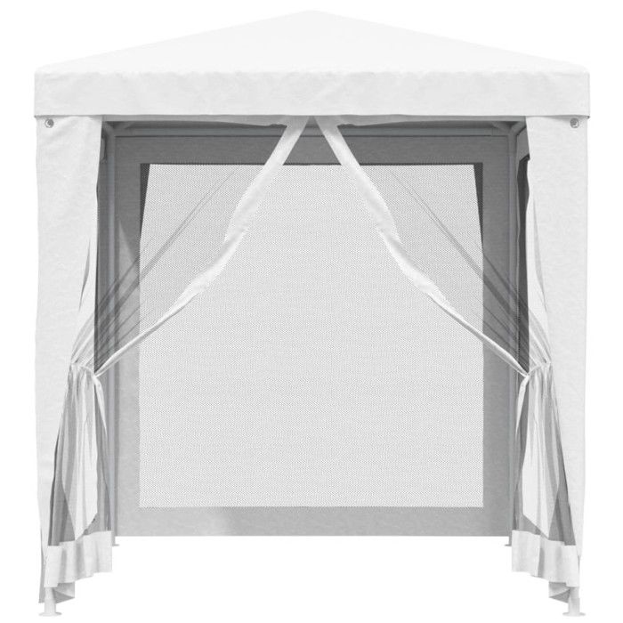 VidaXL Tente de réception avec 4 parois latérales en maille 2x2m Blanc