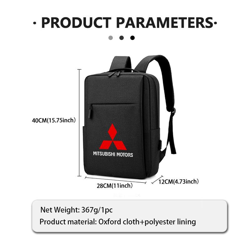 Laptop Backpack Waterproof Anti Theft USB Bag School Travel Backpack For Mitsubishi Outlander Lancer L200 ASX Pajero Grandis
