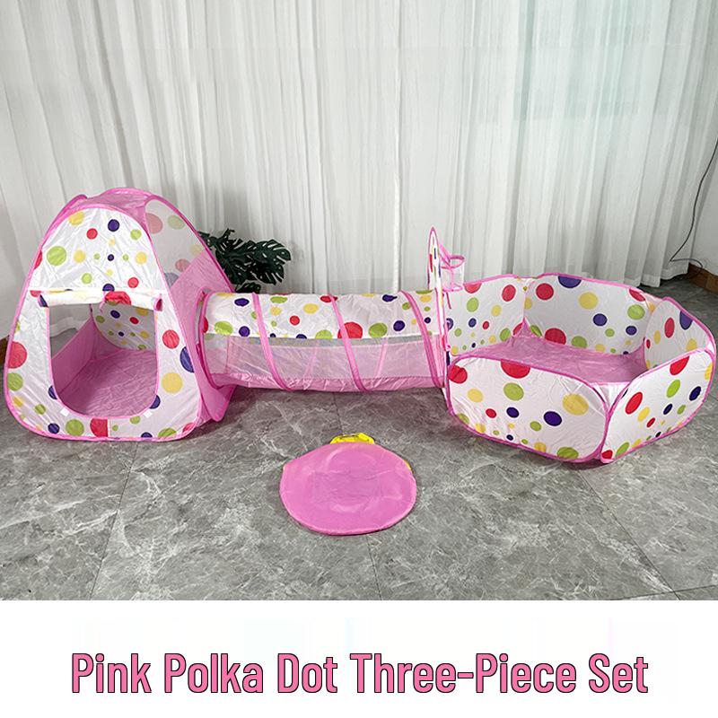 3-in-1 Kids' Yurt Play Tent and Tunnel Set for Indoor/Outdoor Use