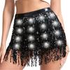 Halloween LED Belly Dance Sequin Tassel Skirt Scarf
