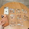 ins personalized DIY three-dimensional cartoon sticker for Apple 17Promax mobile phone case IP16 transparent PC fine hole 15