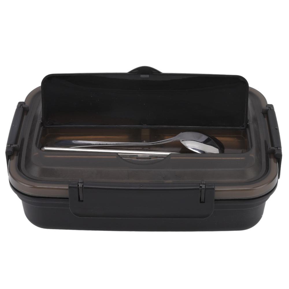 4 Compartment Insulated Lunch Box 1.4L Bento Lunch Box Portable Food Storage Container  For Travel чёрный