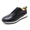 Fashion Luxury Mens Genuine Leather Sneakers Lace-Up Comfortable Oxford Classic Casual Shoes for Men Outdoor Street Travel Flat Footwear