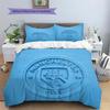 Manchester City Pattern Bedding Quilt Set  Home Decoration  Gift (1 * duvet cover + 2 * pillowcase  without core)
