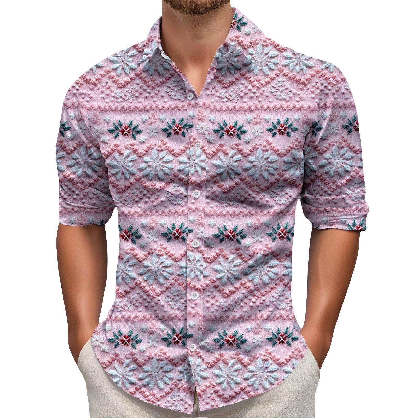 

Мужская рождественская рубашка с рождественским принтом, с длинным рукавом, на пуговицах XXL