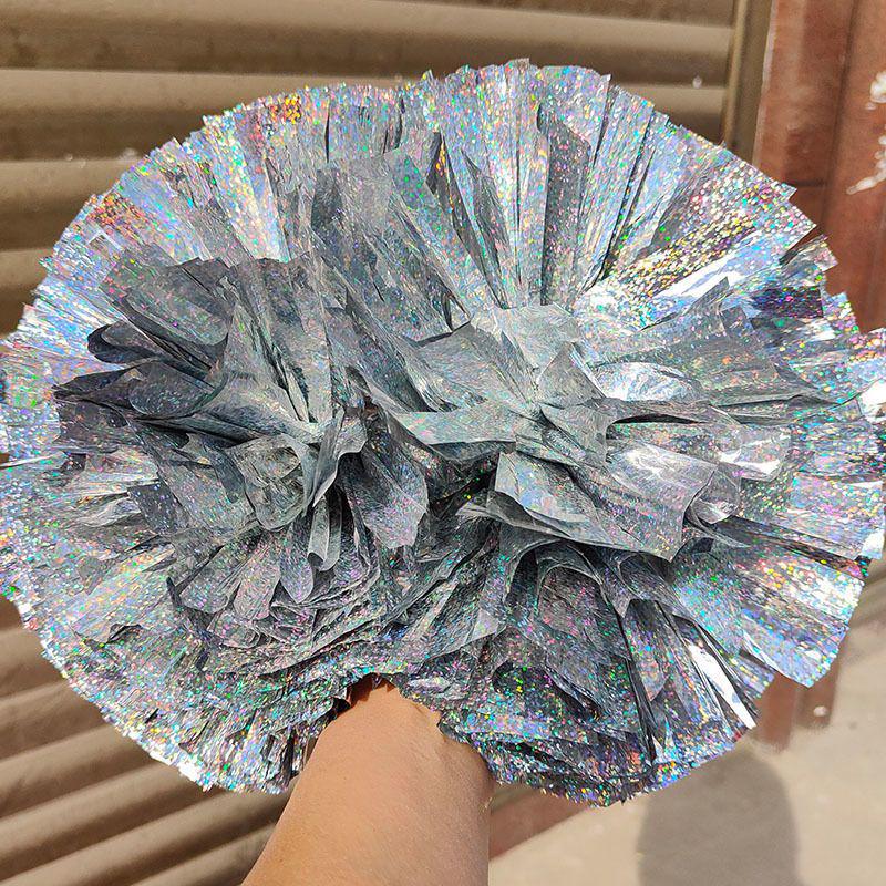 Rainbow Laser Cheerleading Pom Poms