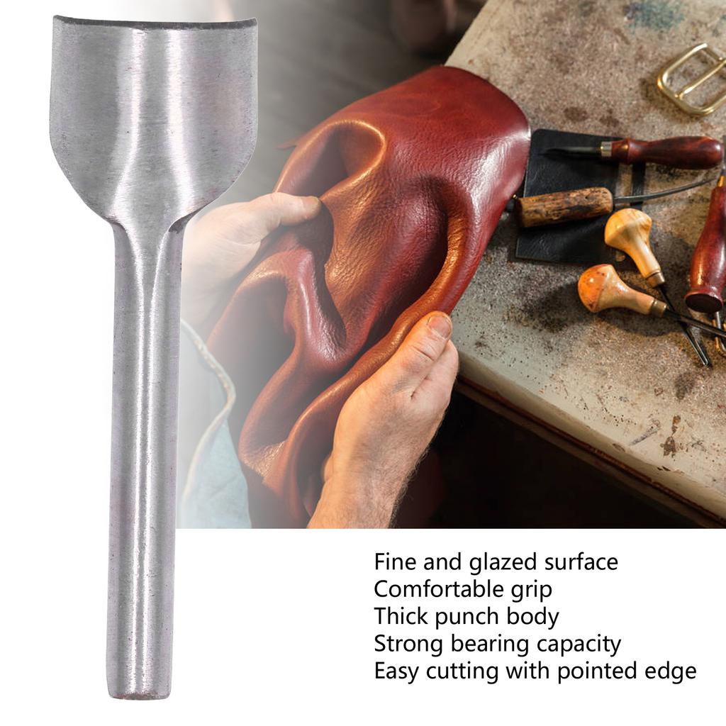 Half Round Cutter Punch Tool Steel Arc Shaped Belt End Punches for Leather Craft Handwork