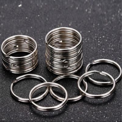 25pcs Steel Key Rings Hoop Split Ring Nickel Plated Metal Loop 20mm Bright Nickel Plated Crafts