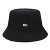 Cartoon fox embroidered bucket hat women fashion hipster sun hat summer college style couple foldable basin hat