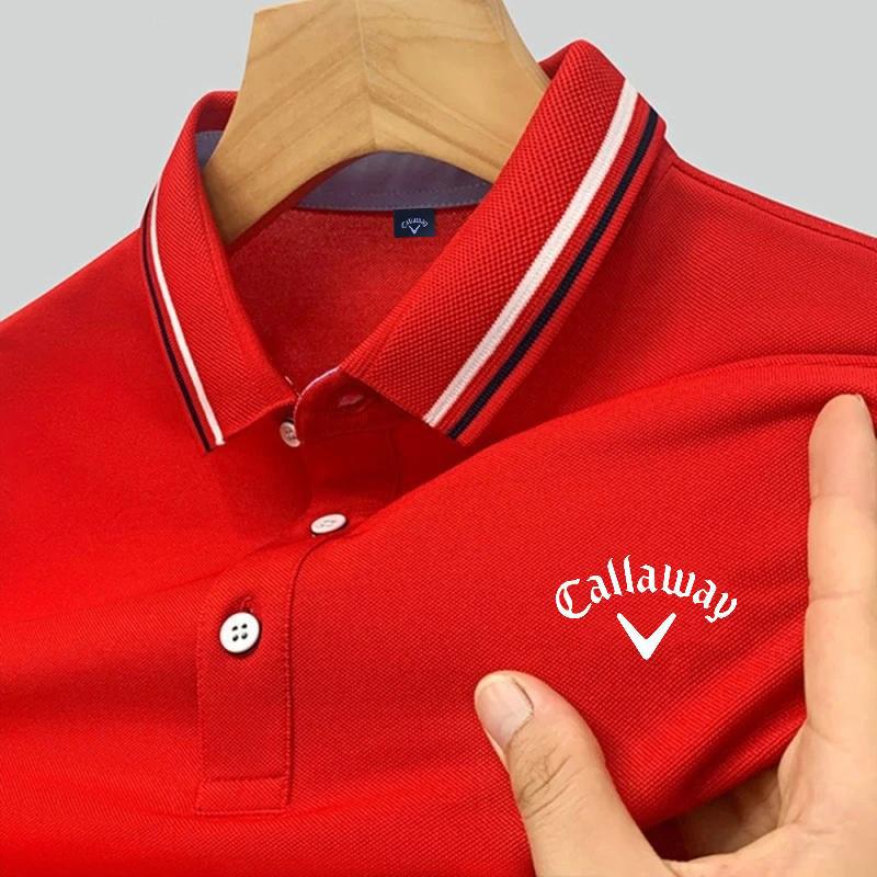 Lixin12 Callaway Geborduurde 2025 Nieuwe Zomer Poloshirt voor Heren Hoge Kwaliteit Casual Comfortabel en Ademend T-shirt met Korte Mouwen voor Heren L