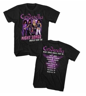 Maglietta Nera da Adulto Tour Cinderella Night Songs