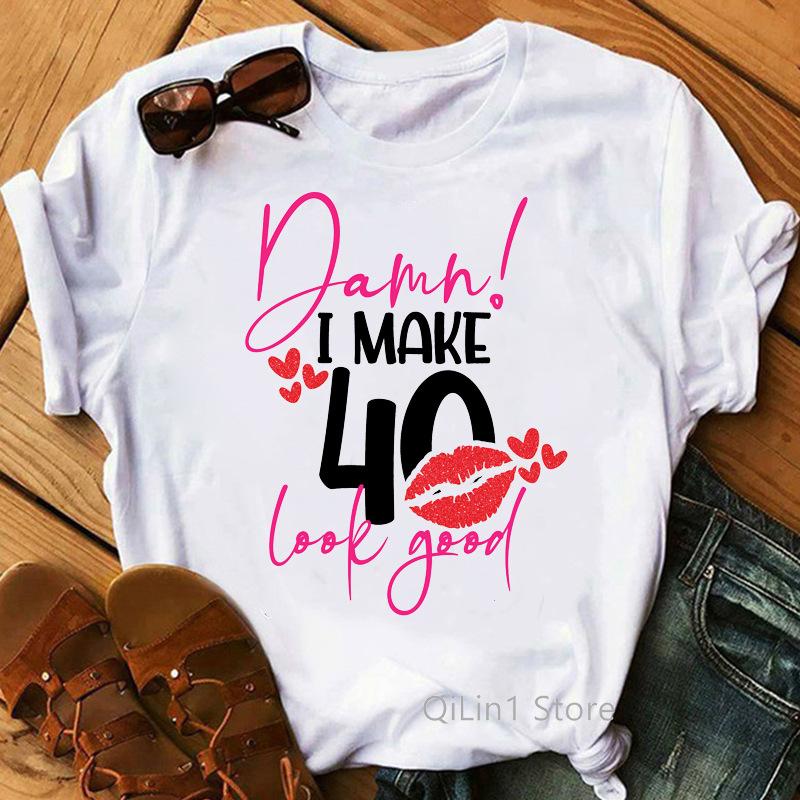 Stylish Pop Queen's Birthday Women's Printed Base Shirt Summer Fashion Top Polyester Fiber Bestseller Trendy Ladies' Outfit