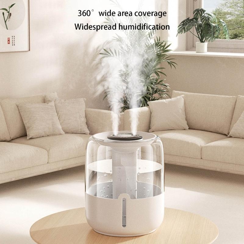 USB Doppel-Sprüh 6,8L Luftbefeuchter mit Nachtlicht Schlafzimmer ätherisches Öl Diffusor Hochkapazitäts Kaltnebelgenerator