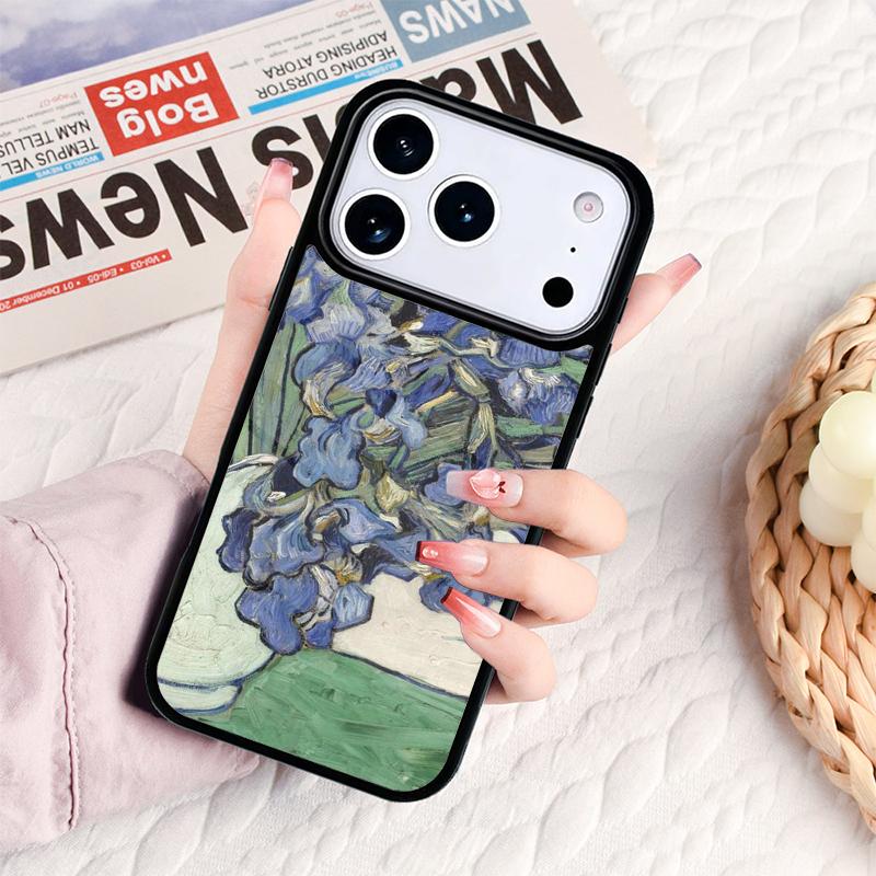 Irises Painting Phone Case For IPhone 17 16e 15 14 13 12 11 Pro Max Air Mini Soft Protective Cover