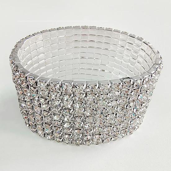 1 Set Damen Schmuckset Luxuriös Elegant Glänzend Voll Strassbesetzt Funkelnd Aufmachung Geschenk Einfache Braut Halskette Armband