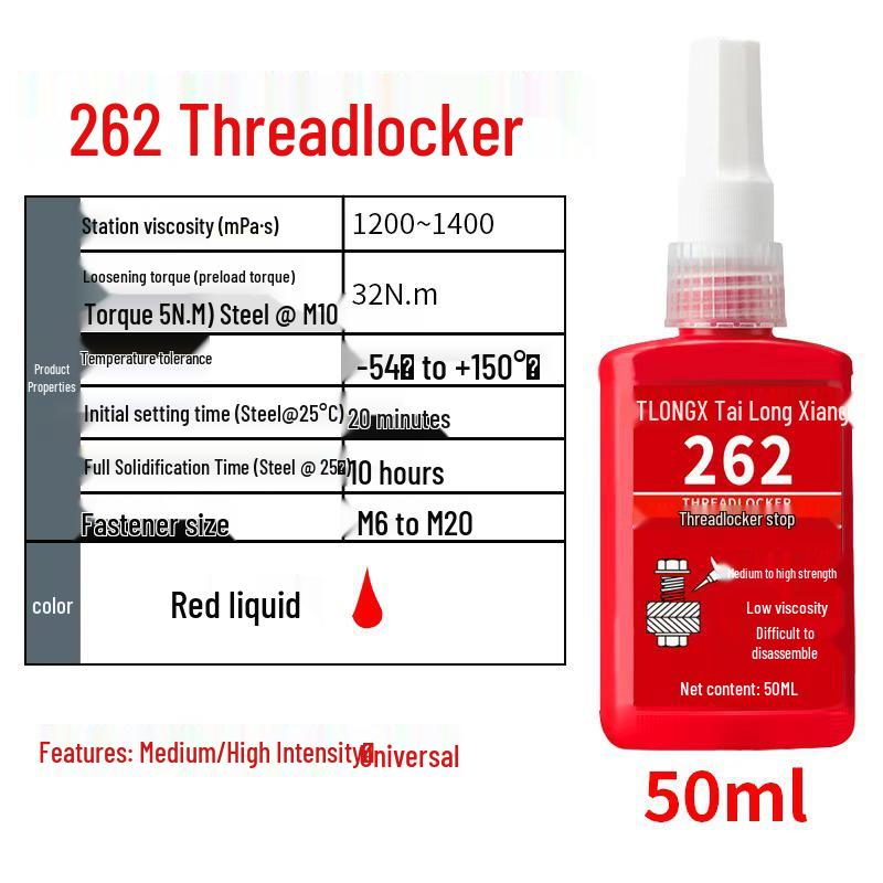 243 Screw Glue: Medium-High Strength Threadlocker and High Temp Resistant Sealant