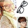 Unisex Retro Vintage Eyeglasses Plastic Thick-Framed Clear Lens Glasses for Party Photo Shooting