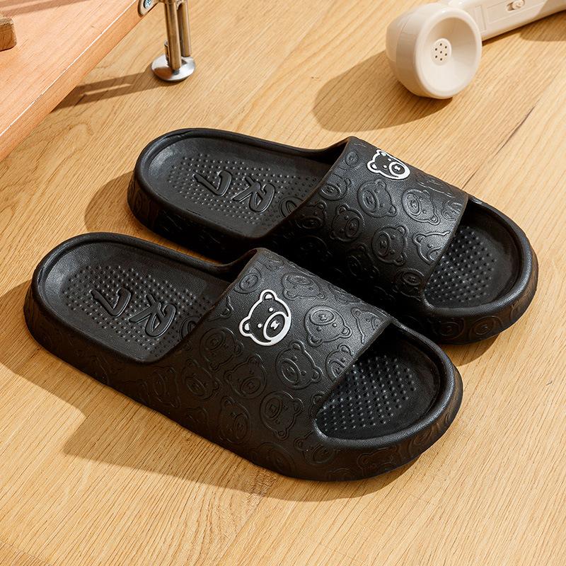 Cute slippers female new indoor home silent non-slip and non-smelly feet cartoon kitten eva cool slippers male