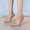 Rhinestone Nightclub High Heels Luminous Thick Heels Car Model Women's Shoes Catwalk Pole Dance Shoes Crystal LFD-1987-Q21