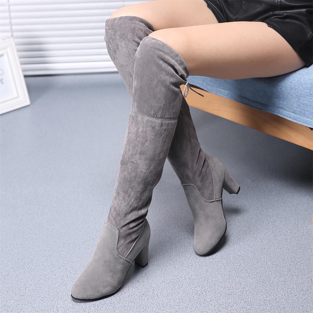 Buy Women's Sexy Over The Knee Boots Comfortable SlipOn Boots Fashion Soft Suede Leather Riding