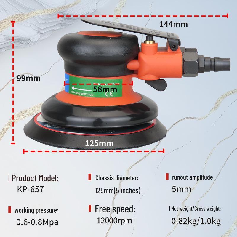 Gaobao 5-Inch Pneumatic Sander and Polisher for Cars and Stone