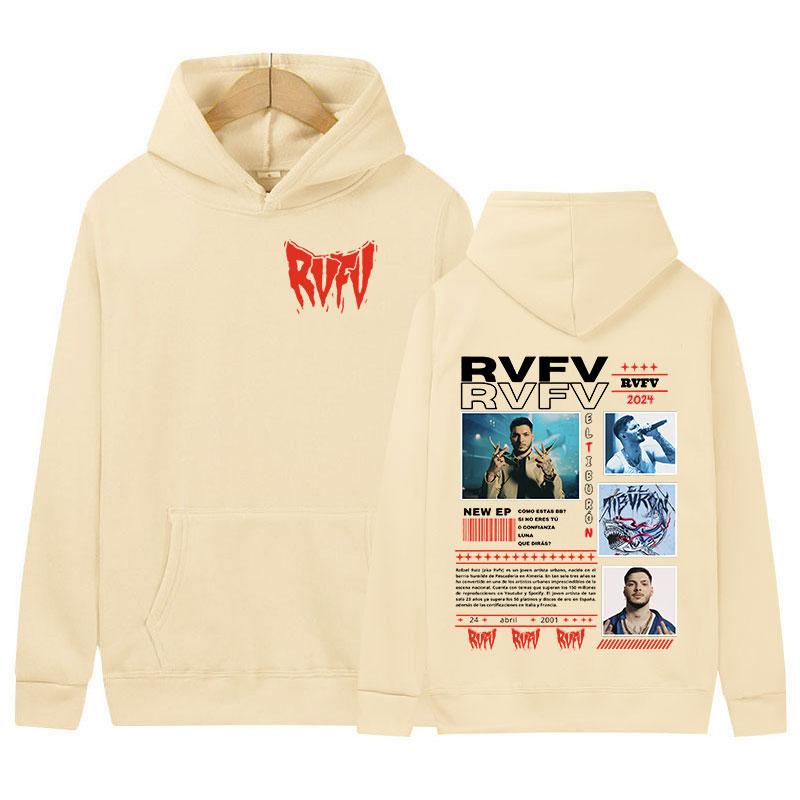 RVFV Eltiburón New Album 2024 Pullover Hooded Men's Retro High Quality Fashion Sweatshirt Man Hip-hop Oversized Hoody Streetwear