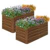 2 Pcs 4x2x2FT Raised Garden Bed Galvanized Planter Garden Boxes Outdoor Deep Root Planter Raised Bed for Vegetables Flowers Her